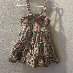 Joie Pink and Green Floral Kids Dress